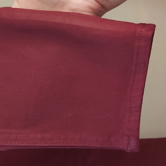 HUDSON Nico Super Skinny Burgundy Wax Coated Jeans - Picture 8 of 13